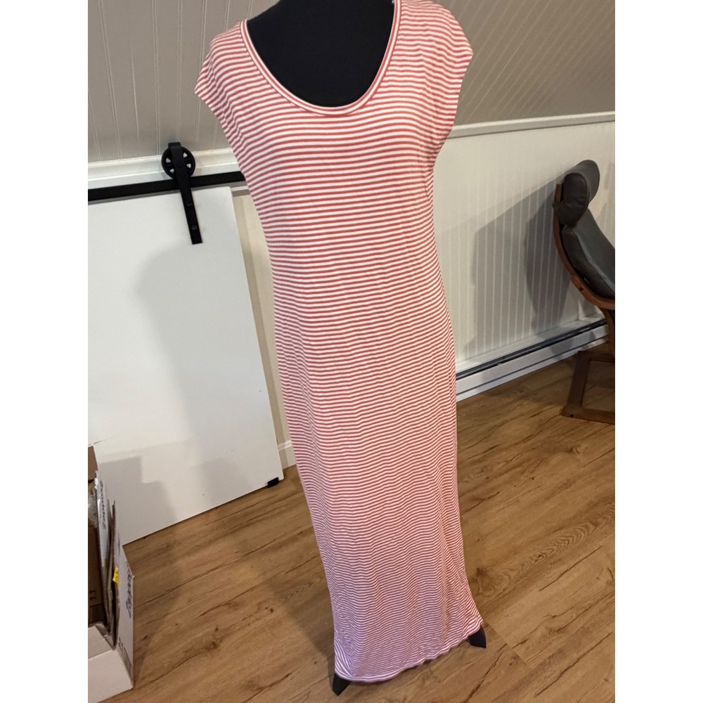 Lou & Grey Womens Red White Striped Maxi Dress Size M  Soft Coastal Summer